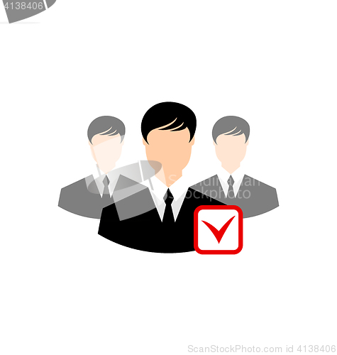 Image of Avatar set front portrait office employee team for web design ap