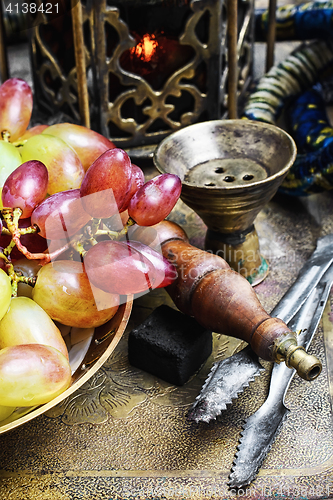 Image of Hookah and grapes