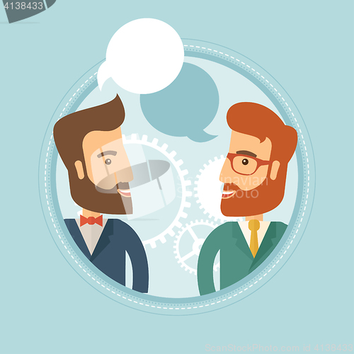 Image of Business people talking vector illustration.