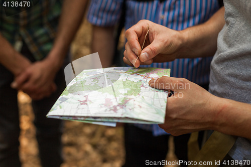 Image of Navigating with map and compass