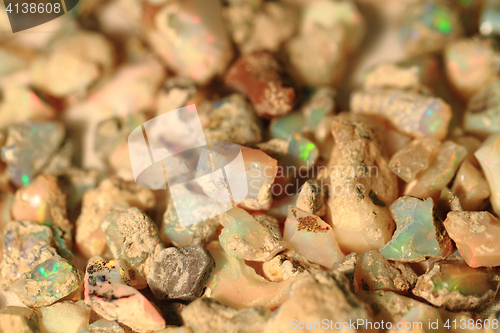 Image of natural opal mineral collection