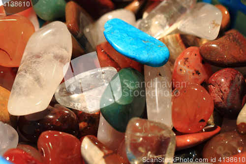Image of natural color gems background 