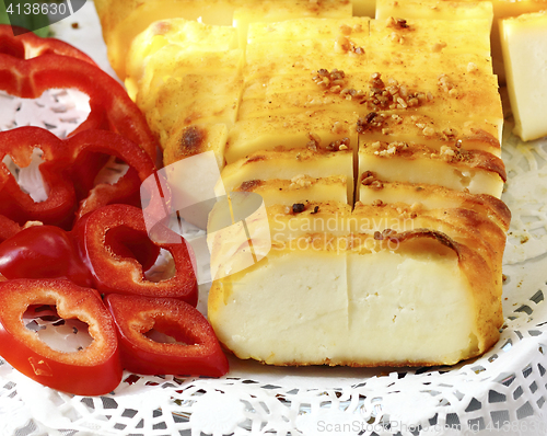 Image of Fried cheese with spices