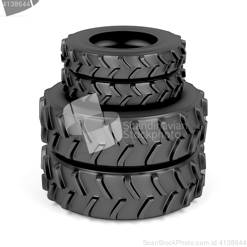 Image of Front and rear tractor tires