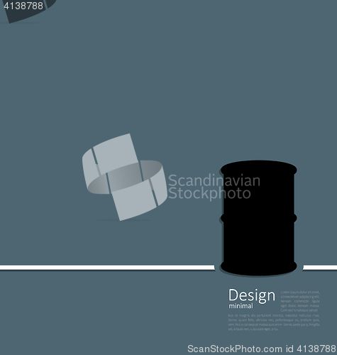 Image of Illustration black oil barrel roll, logo template corporate styl