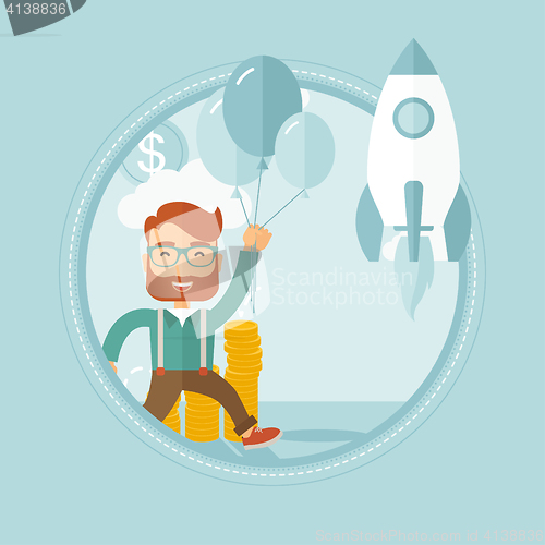 Image of Successful business start up vector illustration.