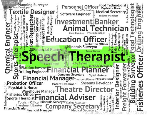 Image of Speech Therapist Represents Occupation Verbal And Doctor