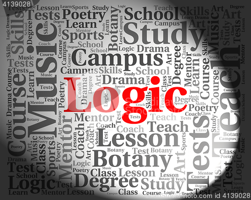 Image of Logic Word Shows Common Sense And Logically