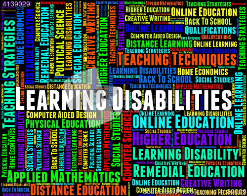 Image of Learning Disabilities Words Shows Special Needs And Educated