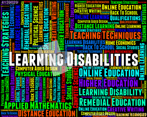 Image of Learning Disabilities Words Shows Special Needs And Educated