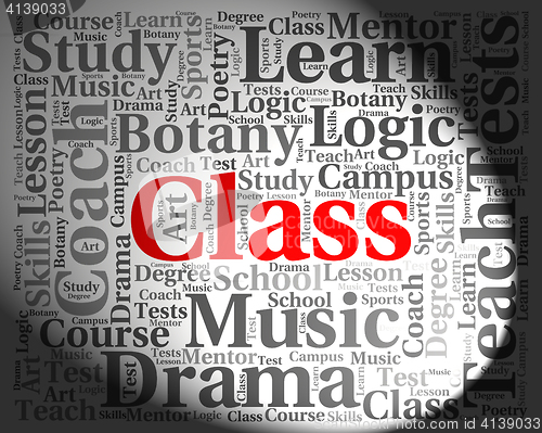 Image of Class Word Shows Text Learn And Educated