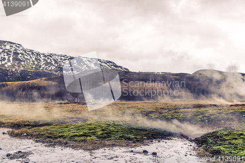 Image of Iceland scenery with geothermal activity