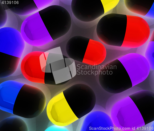 Image of Tablets background. 3D illustration