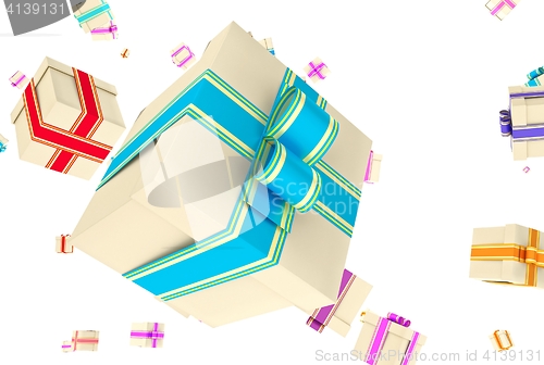 Image of background with falling presents