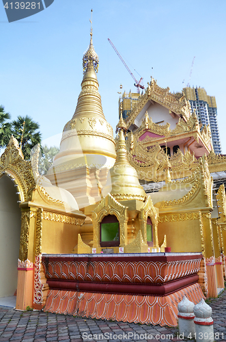 Image of Popular Burmese Temple in Penang, Malaysia