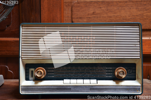 Image of Grungy retro old radio