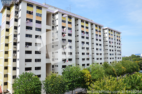 Image of Singapore residential building, also known as HDB