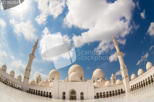 Image of Sheikh Zayed Grand Mosque, Abu Dhabi, United Arab Emirates.