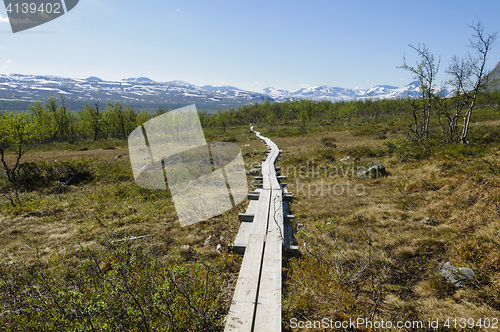 Image of Lapland landscape and hiking path