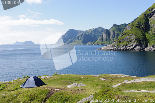 Image of Camping in Lofoten Islands, Norway, Europe