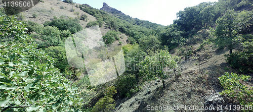 Image of mountains in Crimea in summer panorama