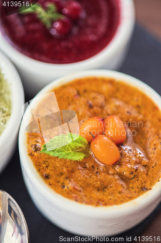 Image of Refreshing lemon cranberry seabuckthorn sorbet