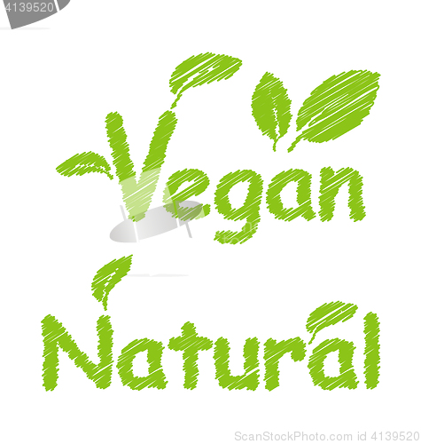 Image of  Vegan and Natural Green Texts