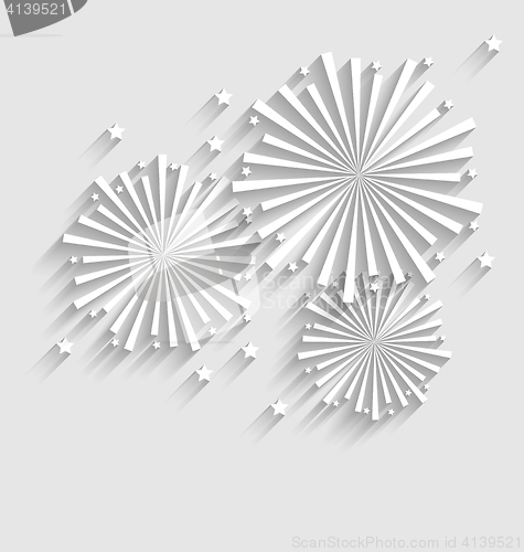 Image of Firework for Holiday Celebration Events, Flat Style Long Shadow