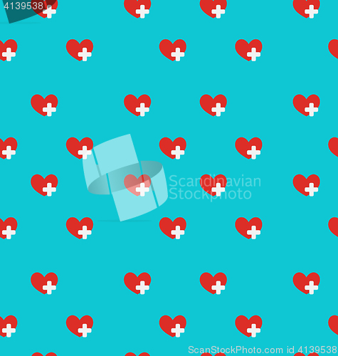 Image of Seamless Pattern with Medical Symbol, Health Care Background