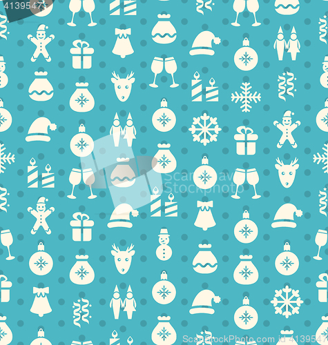 Image of Christmas and New Year Seamless background pattern