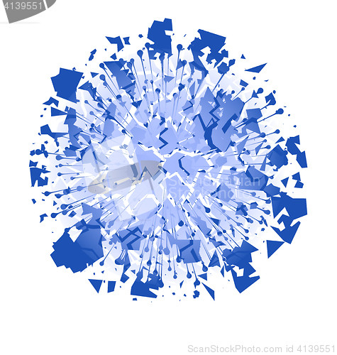 Image of Abstract Energy Power Burst Explosion and Particle on