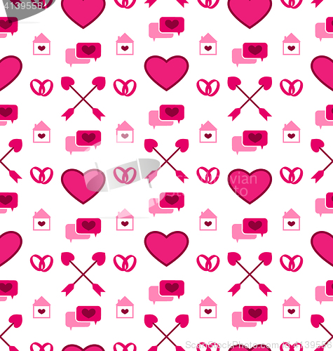 Image of Simple Seamless Wallpaper with Traditional Objects and Elements 