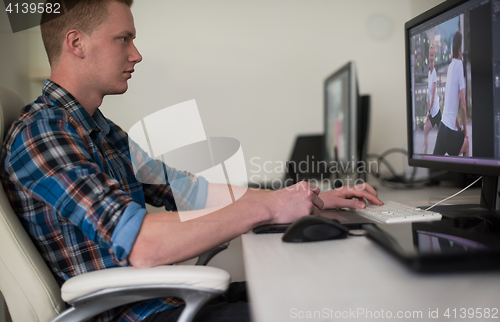 Image of graphic designer at work