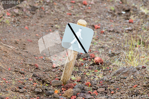 Image of Forbidden to walk over here - Iceland