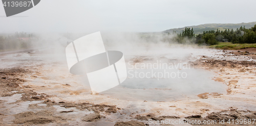 Image of Geothermally active valley of Haukadalur