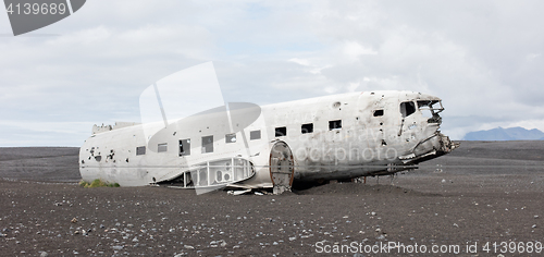 Image of The abandoned wreck of a US military plane on Southern Iceland