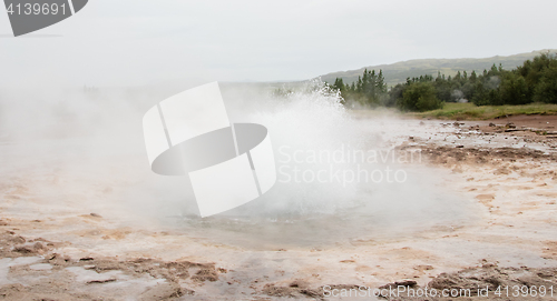 Image of The famous Strokkur Geyser - Iceland - Close-up