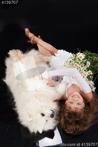 Image of Girl And Dog