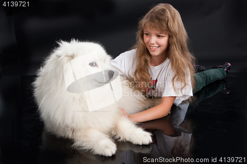 Image of Girl And Dog