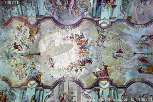 Image of Fresco painting on the ceiling of the church