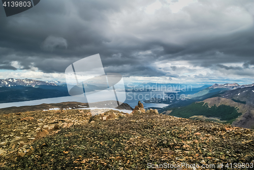 Image of Cloudy sky above range