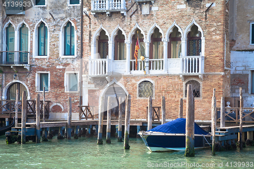 Image of 300 years old venetian palace facade from Canal Grande