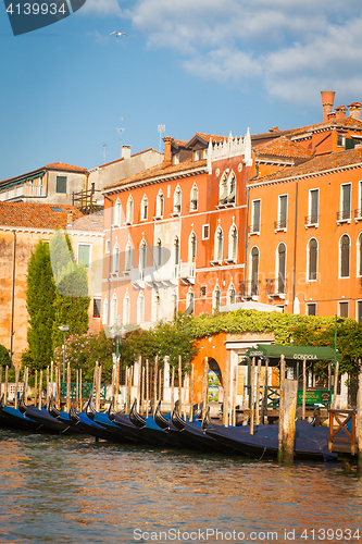 Image of 300 years old venetian palace facade from Canal Grande