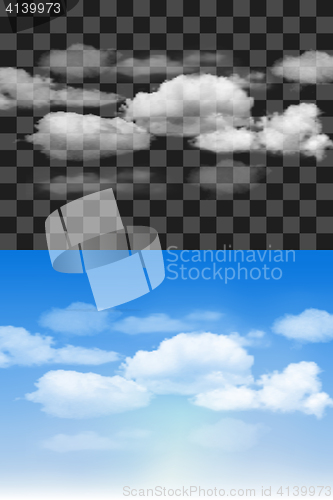 Image of Blue sky with clouds.