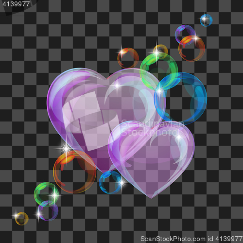 Image of Shiny bubble heart