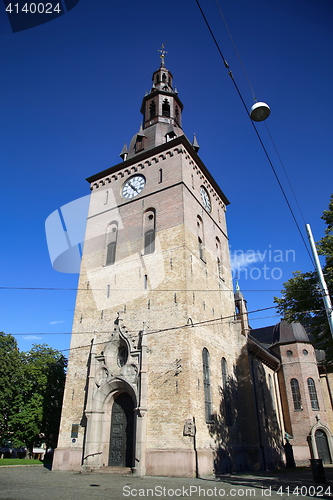 Image of View of Oslo Cathedral, formerly Our Savior\'s Church in central 