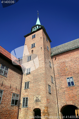 Image of View of Akershus medieval fortress and castle in Oslo, Norway
