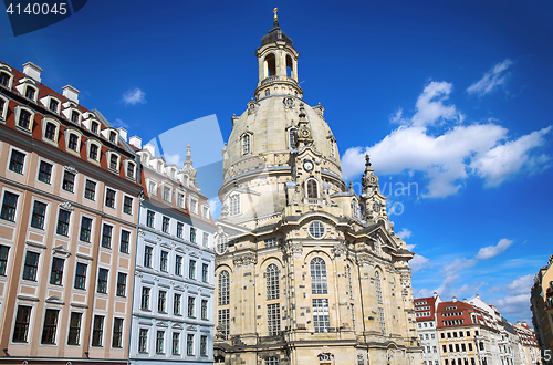 Image of Neumarkt Square at Frauenkirche (Our Lady church) in the center 