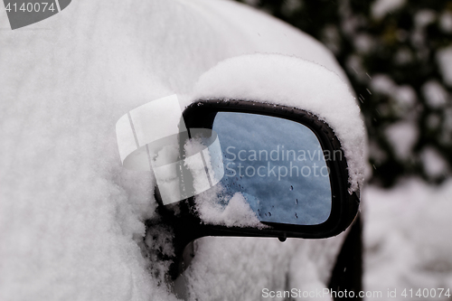 Image of Snowy car