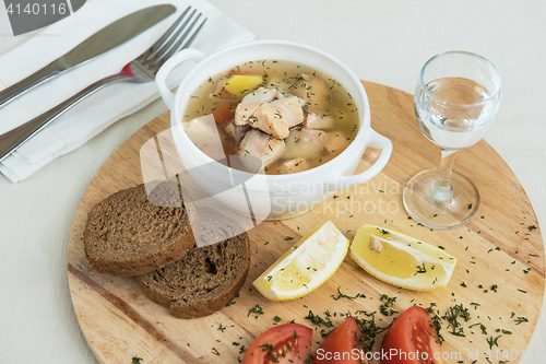 Image of Russian traditional fish soup